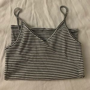 H&M simple black and white striped tank top